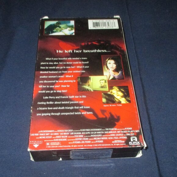 Last Breath (VHS, 1996, A-Pix Entertainment) Luke Perry - Picture 5 of 6